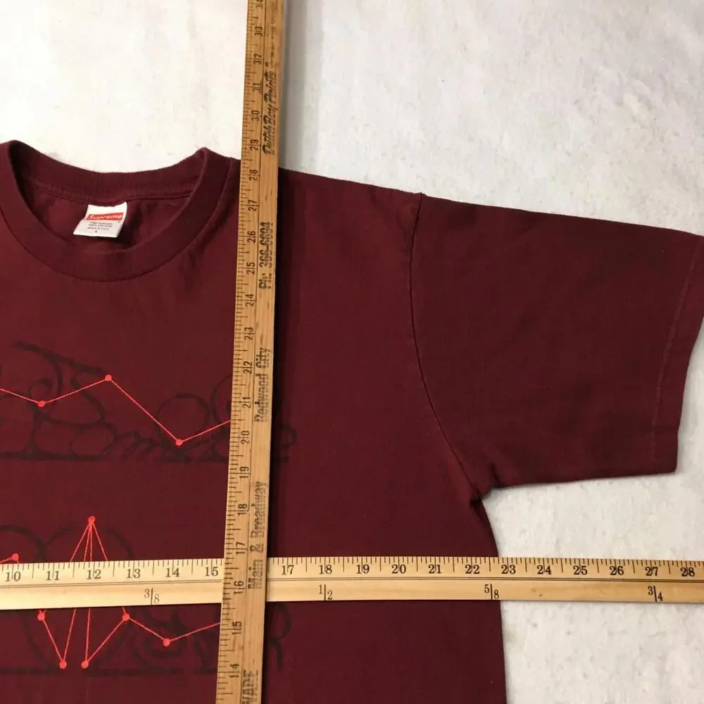 Authentic Supreme graph Fresh Burgundy T-Shirt Large graphic - Picture 3 of 6